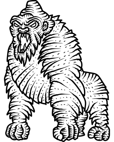 King Kong From King Kong Coloring Page